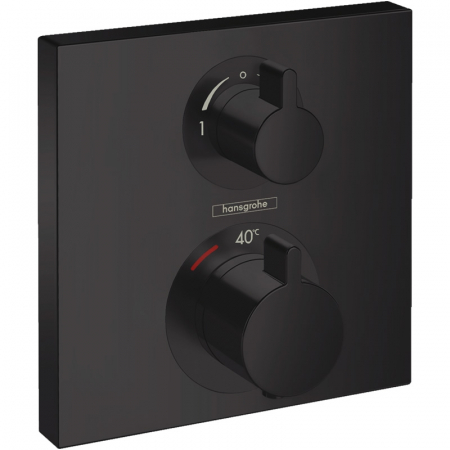 Baterii cada - Baterie cada sau dus termostatata culoare negru mat Hansgrohe, Ecostat Square