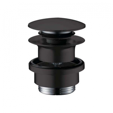 Sifoane, ventile si racorduri - Ventil lavoar si bideu click-clack cu preaplin negru mat Hansgrohe