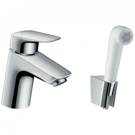 Baterii baie - Set baterie lavoar si para cu furtun tip bideu crom Hansgrohe, Logis