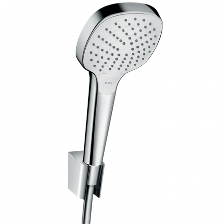 Seturi de dus - Set dus cu para, suport fix si furtun 125 cm incluse alb/crom Hansgrohe, Croma Select E Vario