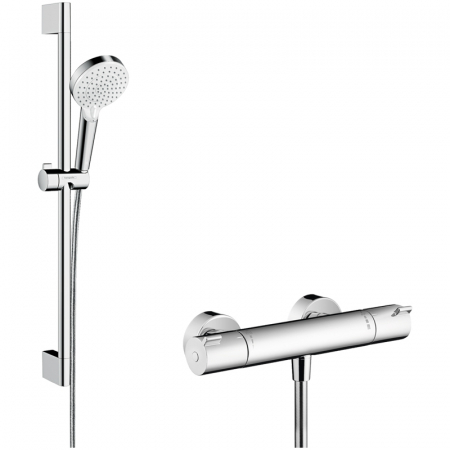 Seturi de dus - Set dus cu bara 65 cm si baterie dus inclusa crom Hansgrohe, Crometta