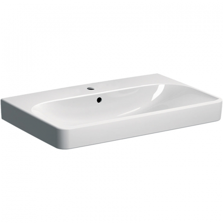 Chiuvete baie - Lavoar baie pe mobilier alb 90 cm, dreptunghiular, Smyle Square Geberit
