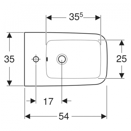 Bideu suspendat dreptunghiular alb, Geberit iCon Square [2]