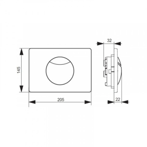 Clapeta actionare rezervor Wc Villeroy & Boch, ViConnect [1]