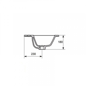 Lavoar baie incastrat alb lucios 60 cm Cersanit Ontario New [4]