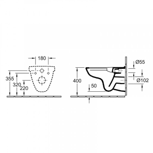 Vas Wc suspendat rimless cu capac soft close Villeroy & Boch, Novo [3]