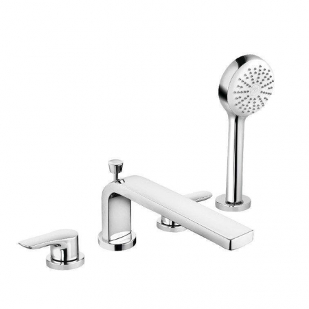 Baterii baie - Baterie cada-dus cu 4 orificii Kludi Pure&Solid crom lucios