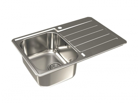 Chiuveta bucatarie inox satin cu picurator, stanga, Alveus Line Max 80 [2]