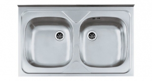 Chiuvete bucatarie inox - Chiuveta bucatarie dubla crom leinen Alveus Compact 20