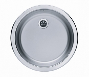 Chiuvete bucatarie inox - Chiuveta bucatarie rotunda, crom leinen, Alveus Form 10