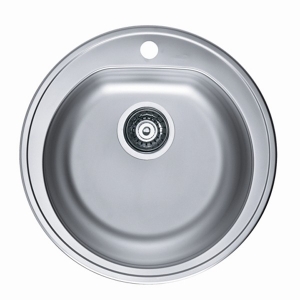 Chiuvete bucatarie inox - Chiuveta bucatarie rotunda, crom satin, Alveus Form 30