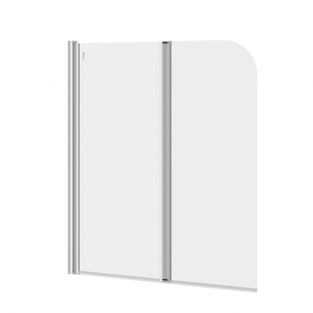 Paravane cada - Paravan cada sticla securizata, dublu, profil crom, 115x140 cm, Cersanit Easy New