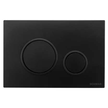 Set vas wc rimless suspendat negru mat Foglia Bristol cu rezervor incastrat Schwab si clapeta de actionare negru mat, Schwab Vela [3]