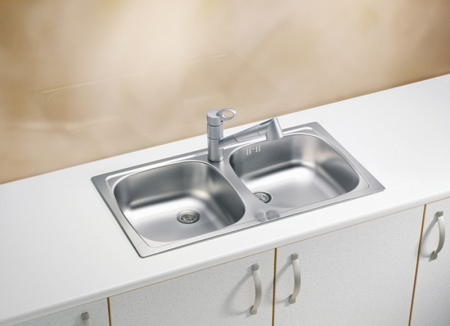 Chiuveta bucatarie inox leinen cu doua cuve Alveus Basic 160 [1]