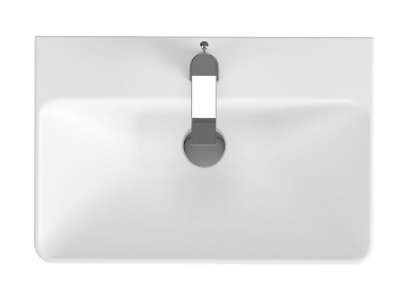 Lavoar suspendat alb 60 cm, dreptunghiular, Cersanit Mille Slim [2]