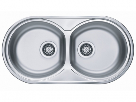 Outlet - Chiuveta bucatarie inox satin cu doua cuve Alveus Form 50