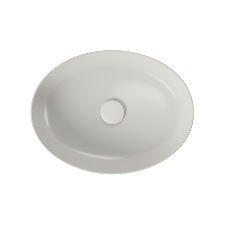 Lavoar pe blat gri mat 50 cm, oval, Cersanit Larga [1]