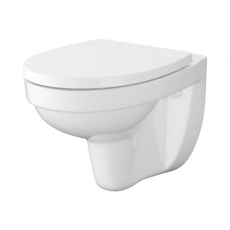 Baie - Vas wc suspendat Cersanit Cersania SimpleOn, cu capac soft close inclus, alb