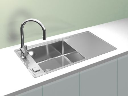 Chiuveta bucatarie inox satin cu picurator Alveus Stricto 20 [1]