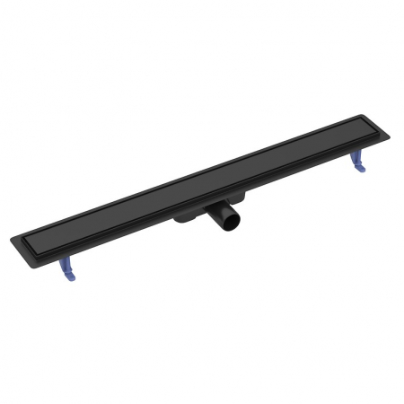 Rigole si canale de scurgere dus - Set rigola dus cu capac scurgere dubla negru Cersanit Tako 90 cm