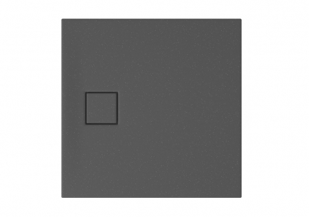 Cadita dus patrata gri mat 80x80 cm Cersanit Tako Slim cu sifon inclus [1]