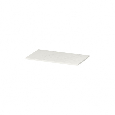 Blaturi pentru mobilier baie - Blat pentru mobilier baie Cersanit Larga 80 cm, alb marmura