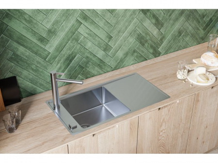 Chiuveta bucatarie inox satin cu picurator Alveus Stricto 20 [2]