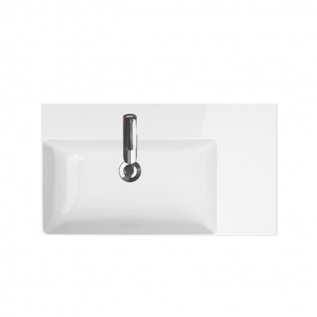 Lavoar suspendat alb 80 cm, dreptunghiular, dreapta, Cersanit Inverto [1]