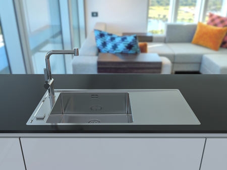 Chiuveta bucatarie inox cu picurator, cuva stanga Alveus Stricto 30 [1]