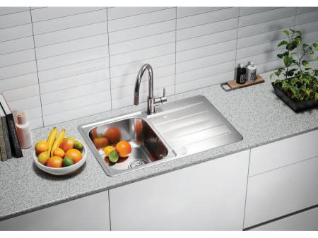 Chiuveta bucatarie inox satin cu picurator, stanga, Alveus Line Max 80 [1]