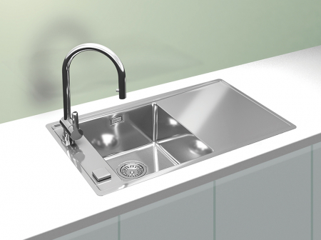 Chiuveta bucatarie inox cu picurator, cuva stanga Alveus Stricto 10 [1]