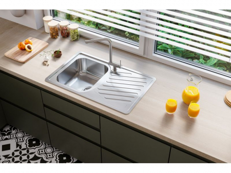 Chiuveta bucatarie inox satin cu picurator, reversibila, Alveus Elegant 30 [2]