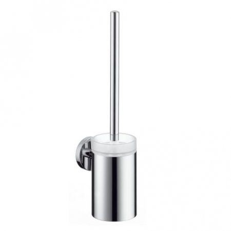 Accesorii toaleta - Perie cu suport pentru vasul de toaleta, crom lucios, Hansgrohe Logis