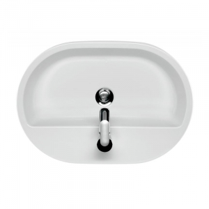 Lavoar pe blat alb lucios 60 cm, oval, Cersanit Caspia [1]