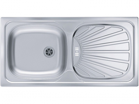 Chiuvete bucatarie inox - Chiuveta bucatarie inox leinen cu picurator, stanga, Alveus Basic 80
