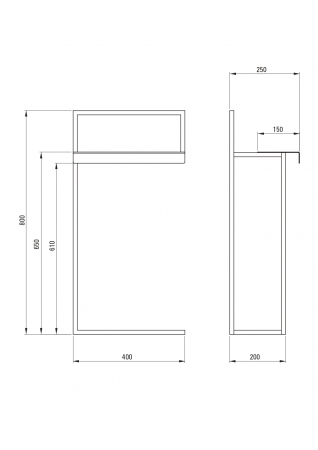 Suport accesorii baie negru freestanding Deante, Mokko [7]