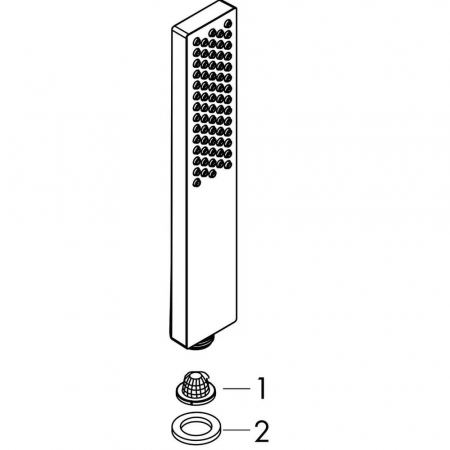 Para de dus Hansgrohe Pulsify E negru mat cu o functie [1]