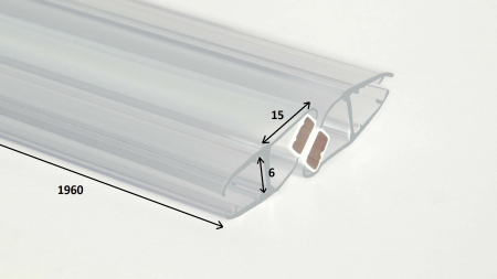 Garnitura magnetica pentru cabine de dus Deante Kerria Plus, 196 cm, transparent [1]