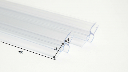 Garnitura pentru cabine de dus Deante Kerria Plus, 79 cm, transparent [1]