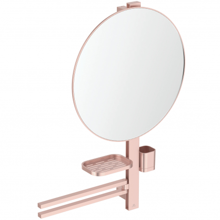 Accesorii lavoar - Set accesorii baie pentru lavoar Ideal Standard Alu+ rose mat 80 cm, oglinda fixa