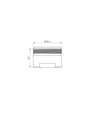Aerator de apa M28, premium, crom, pentru baterie cada, Deante [1]