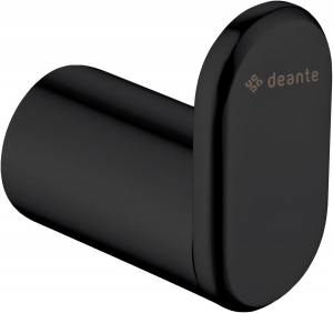 Cuiere si suport prosoape - Cuier baie negru mat Deante Round