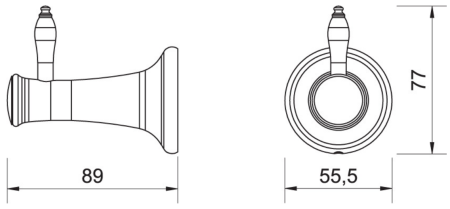 Agatatoare simpla, crom, FDesign  Lacrima [1]