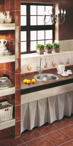 Chiuveta bucatarie inox rotunda cu orificiu pentru baterie crom satin Deante Twist [2]