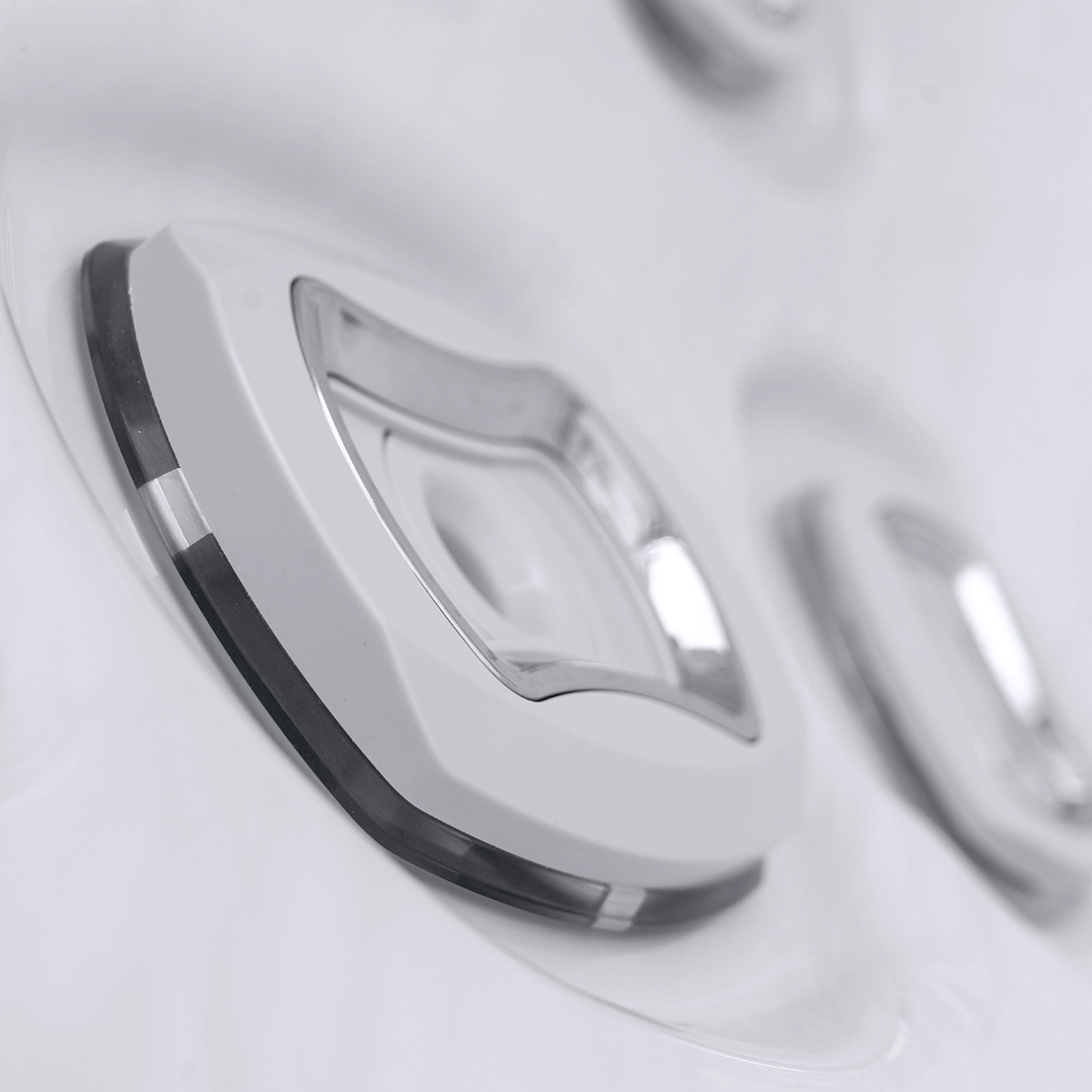 Minipiscina jacuzzi 6 persoane, alb-lucios, 43 jeturi, Infinity jets, LED, 215×215 cm, Wellis Atlas Life Essential [3]