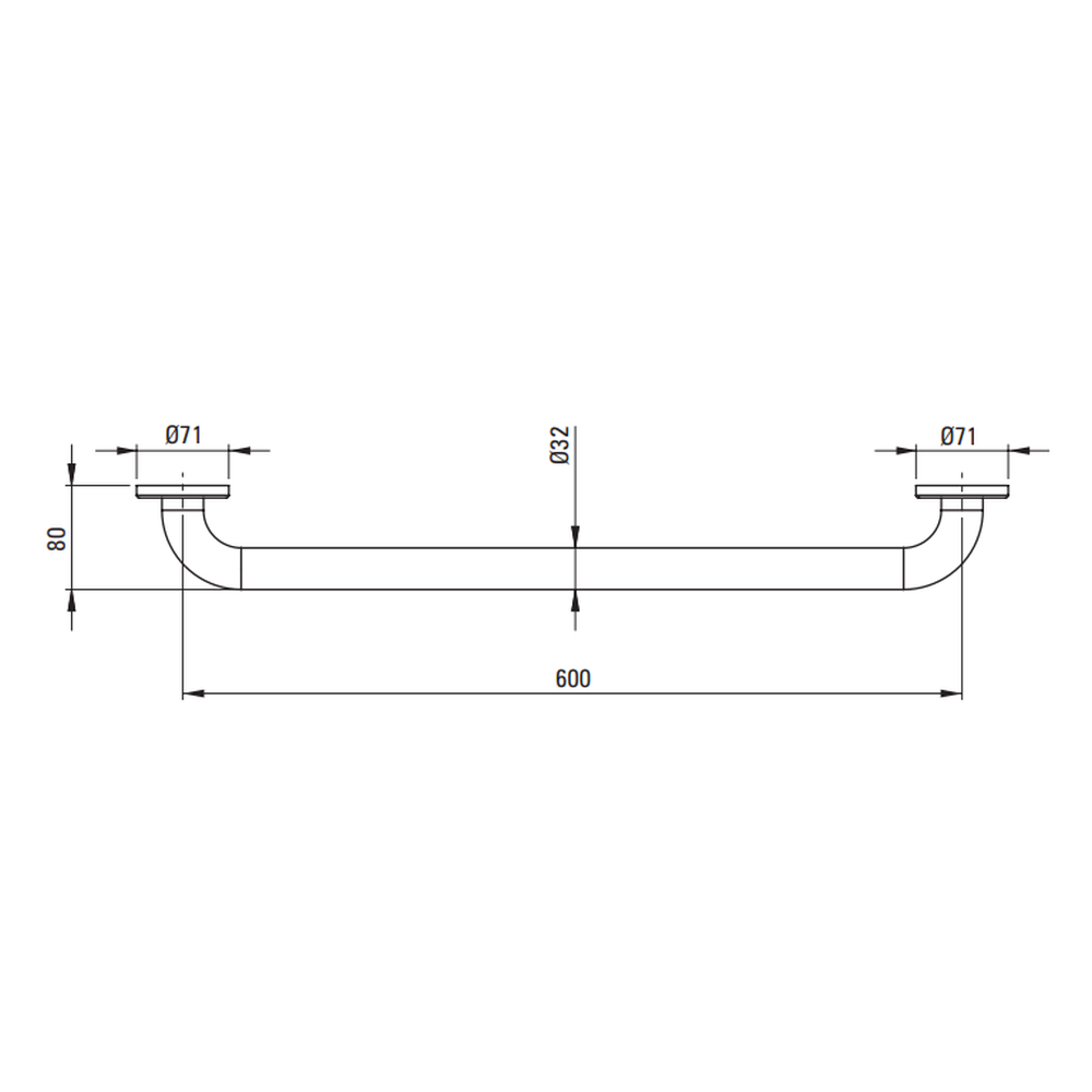 Bara de sustinere 60 cm Deante Lehnen 2 crom lucios [1]