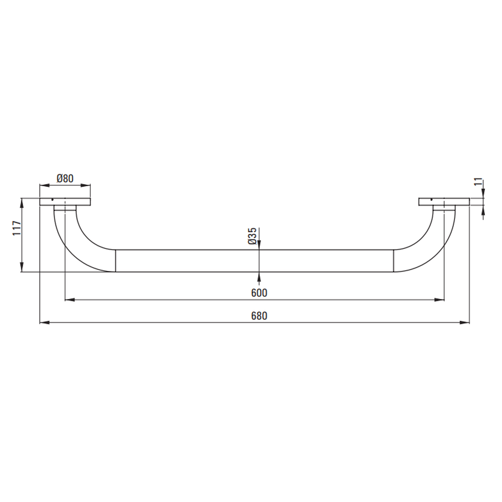 Bara de sustinere 60 cm Deante Vital crom lucios [2]
