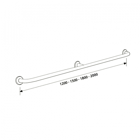 Bara suport ajutatoare 120 cm, alb, Thermomat [1]