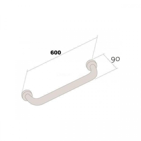 Bara suport ajutatoare 60 cm, crom, Cersanit Etiuda [2]