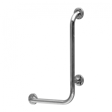Accesorii baie persoane cu dizabilitati - Bara suport ajutatoare cu tija verticala pe dreapta, crom, Cersanit Etiuda